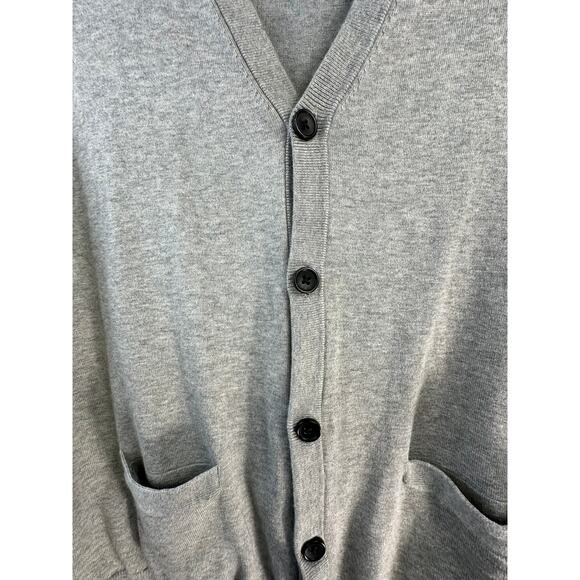 Brooks Brothers Sweater Vest L Gray V Neck Supima Cotton Knit Button Up Rib Trim - Picture 4 of 8